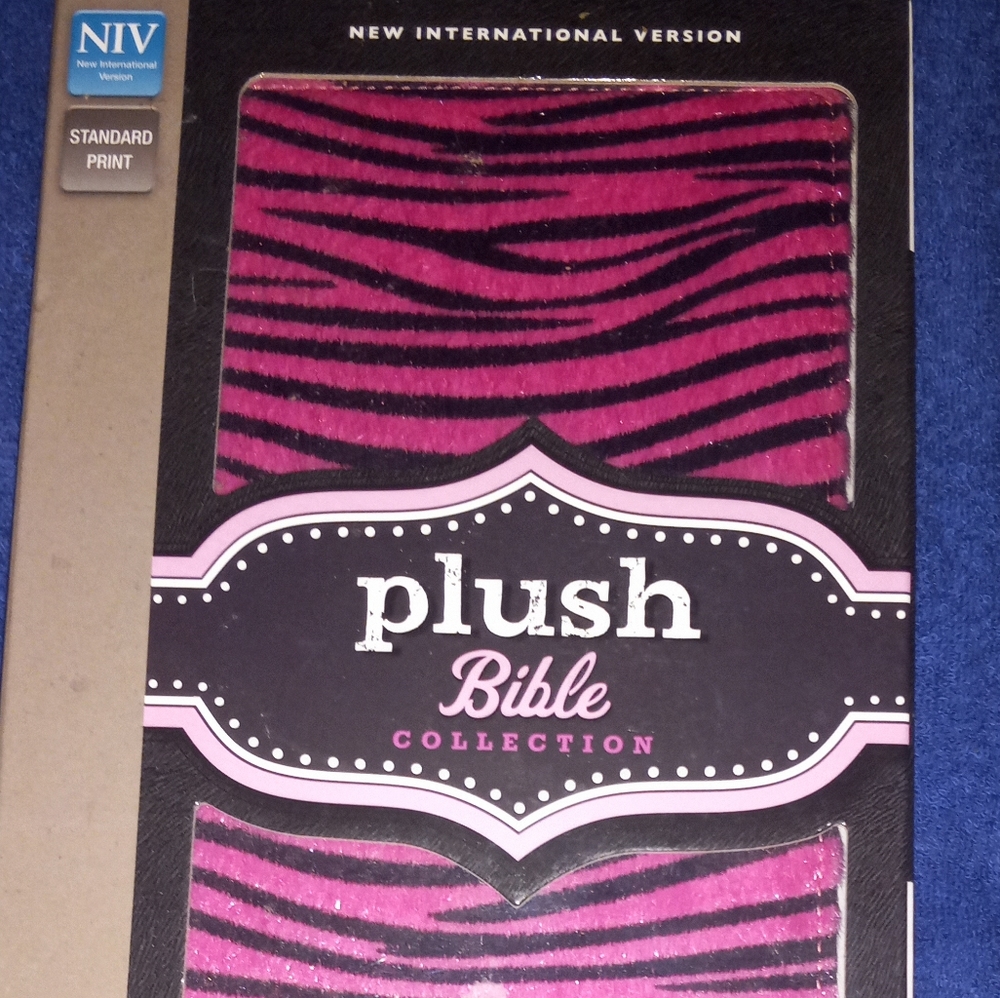 ZONDERVAN PLUSH PINK ZEBRA NIV BIBLE